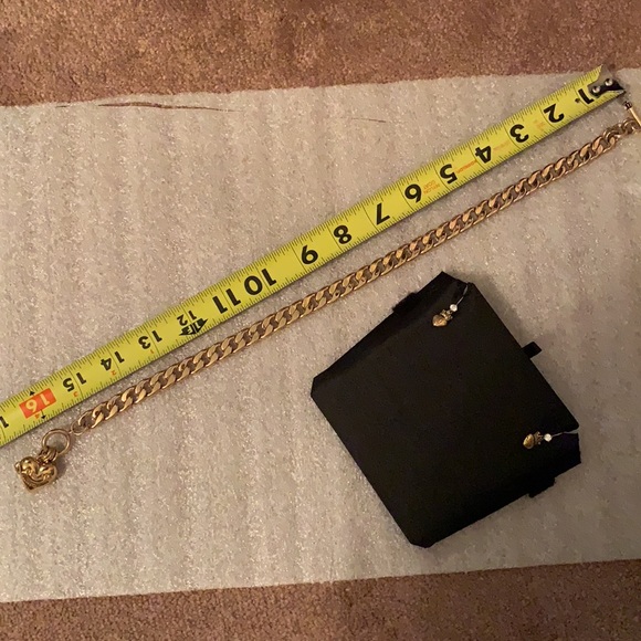 Y2K JUICY COUTURE STARTER NECKLACE AND EARRINGS CHUNKY CHOKER HEAVYWEIGHT - Picture 15 of 16